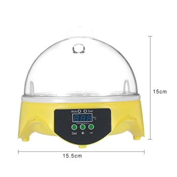 Anself Mini Inkubator Automatik Motorbrüter Brutgerät für 7 Eier - 2